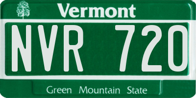 VT license plate NVR720