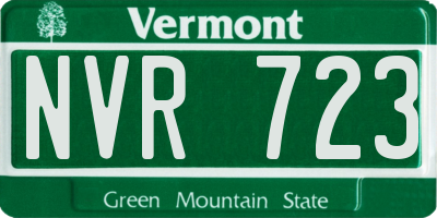 VT license plate NVR723