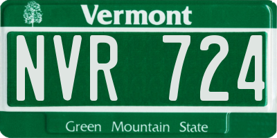 VT license plate NVR724
