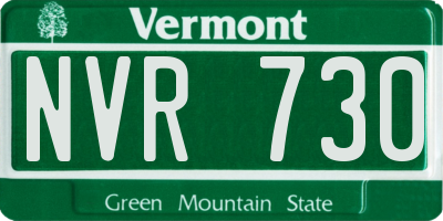 VT license plate NVR730