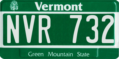 VT license plate NVR732