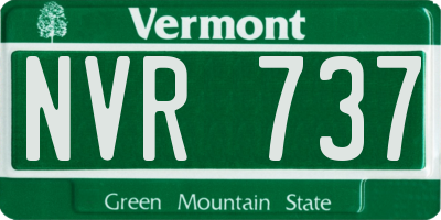 VT license plate NVR737