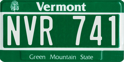 VT license plate NVR741