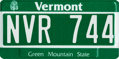VT license plate NVR744