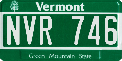 VT license plate NVR746