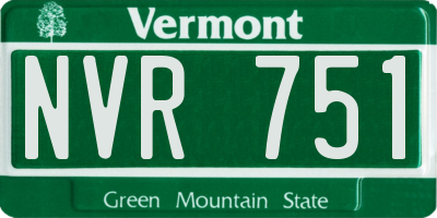 VT license plate NVR751