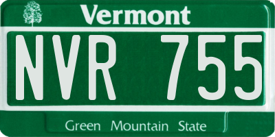 VT license plate NVR755