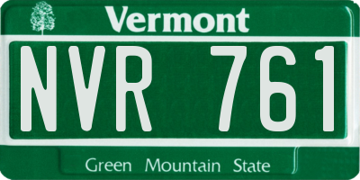 VT license plate NVR761