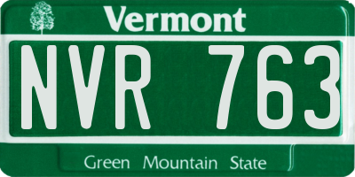 VT license plate NVR763