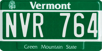 VT license plate NVR764