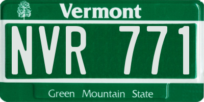 VT license plate NVR771