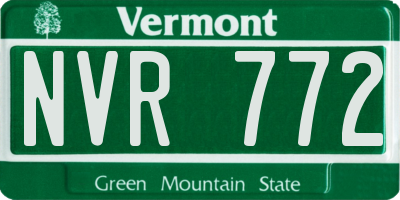 VT license plate NVR772