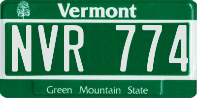 VT license plate NVR774
