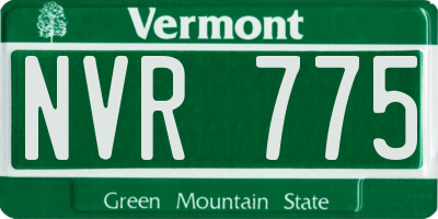VT license plate NVR775
