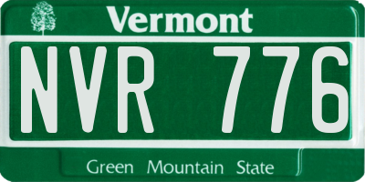 VT license plate NVR776