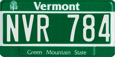 VT license plate NVR784