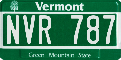 VT license plate NVR787