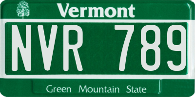 VT license plate NVR789