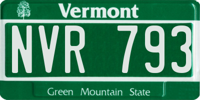 VT license plate NVR793