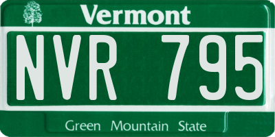 VT license plate NVR795