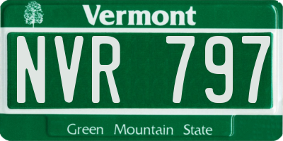 VT license plate NVR797