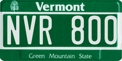 VT license plate NVR800