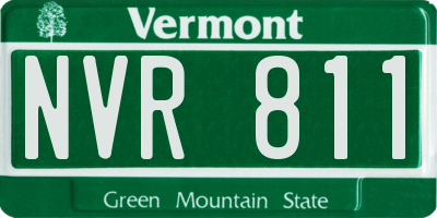 VT license plate NVR811