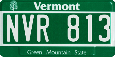 VT license plate NVR813