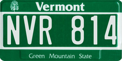 VT license plate NVR814