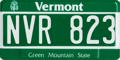 VT license plate NVR823