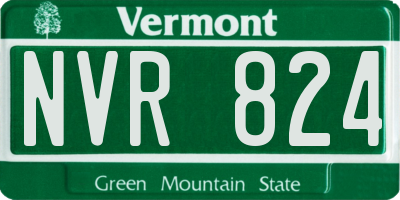 VT license plate NVR824