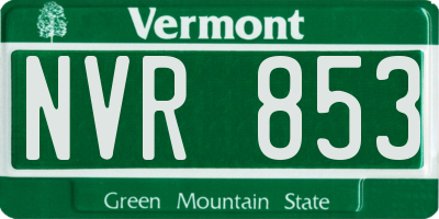 VT license plate NVR853