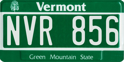 VT license plate NVR856