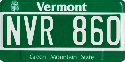 VT license plate NVR860