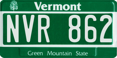 VT license plate NVR862