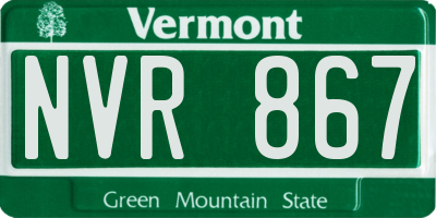 VT license plate NVR867