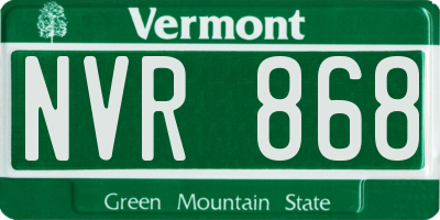 VT license plate NVR868