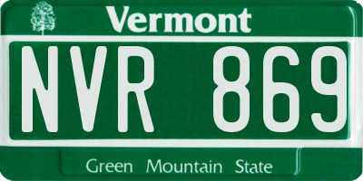 VT license plate NVR869