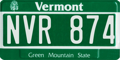 VT license plate NVR874