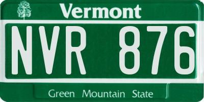 VT license plate NVR876