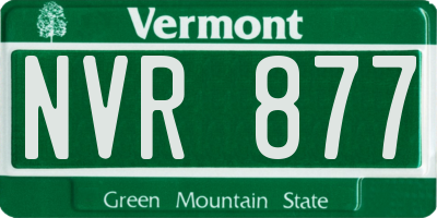 VT license plate NVR877