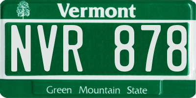 VT license plate NVR878