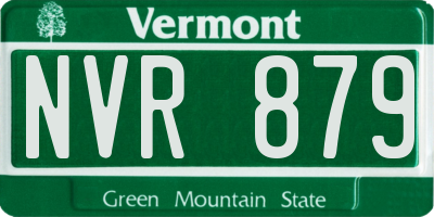 VT license plate NVR879
