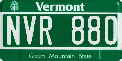 VT license plate NVR880