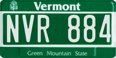 VT license plate NVR884