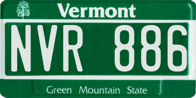 VT license plate NVR886