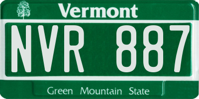VT license plate NVR887