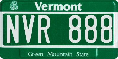 VT license plate NVR888