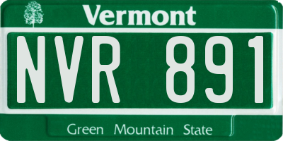 VT license plate NVR891