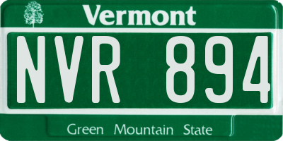 VT license plate NVR894